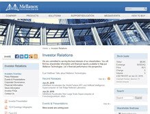 Tablet Screenshot of ir.mellanox.com